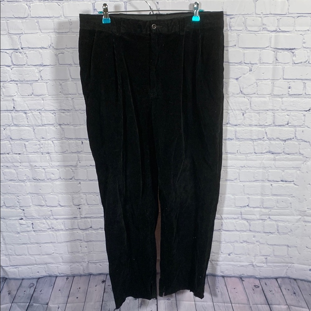 Polo Ralph Lauren Vintage Corduroy Pants Black Reworked Size 36